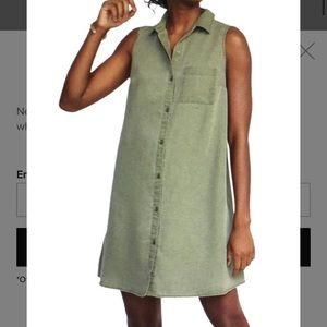 Old Navy NWOT olive tencel swing dress - Medium